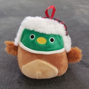 4” Avery the Duck Wearing Hat Squishmallows Plush Ornament 2022